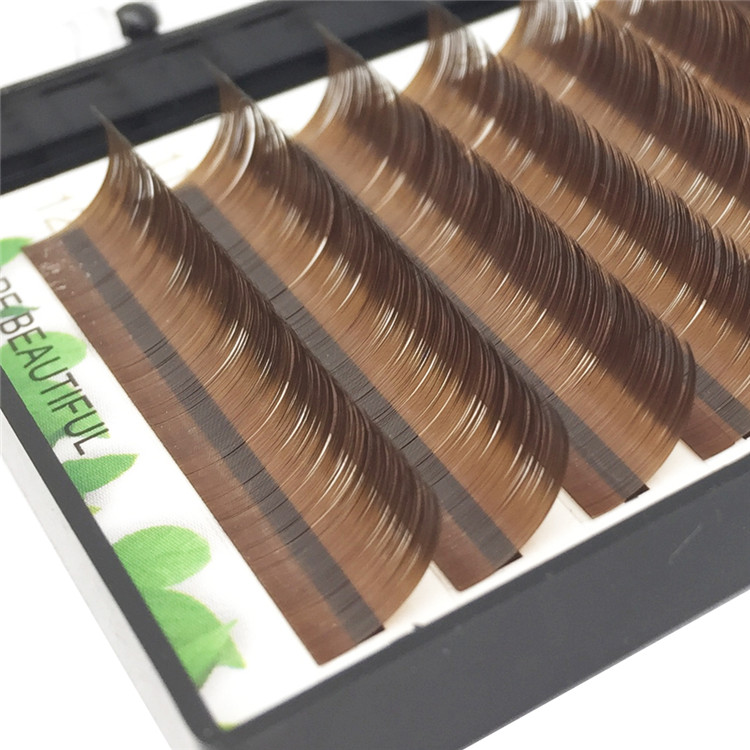 New Arrival Colored Eyelash Extensions J B C D curls Volume 0.05mm,0.07mm Wholesale price list FM019